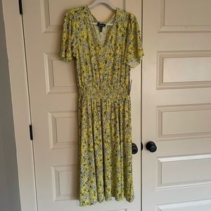 NWT ModCloth Maxi Dress, yellow, size large